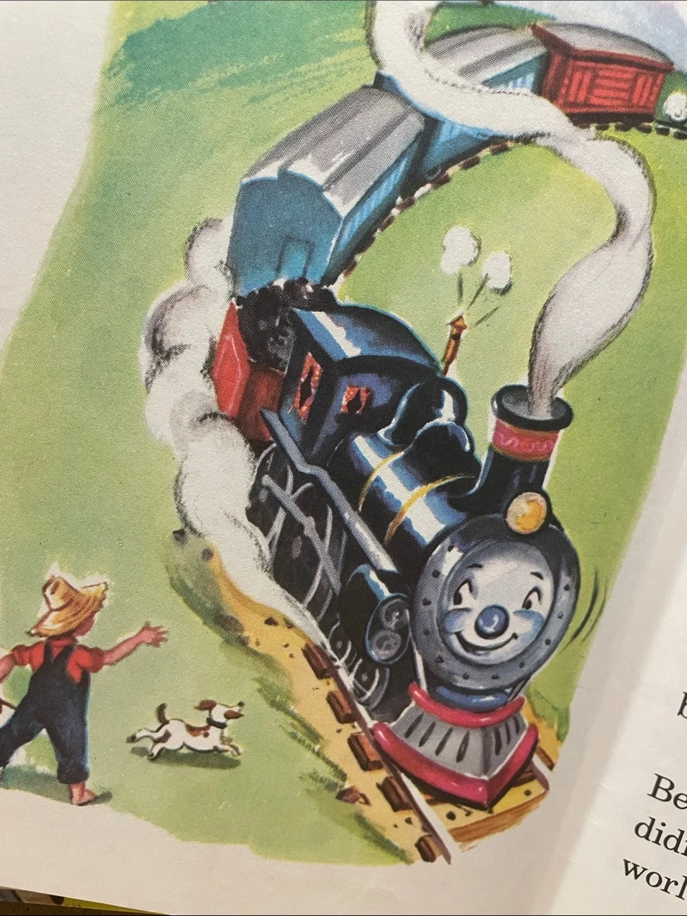 Benjie Engie Kids Storybook - Bright Blue & Red Train Cover